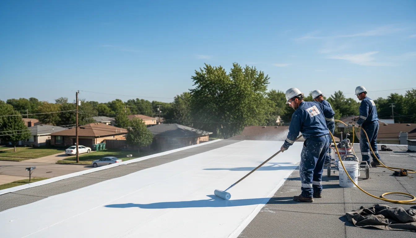 Commercial roof coating in Garland, KS near me